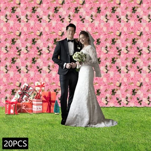 Flower Wall Panel, Artificial Floral Backdrop, Wall Decoration Backdrop - Picture 1 of 22