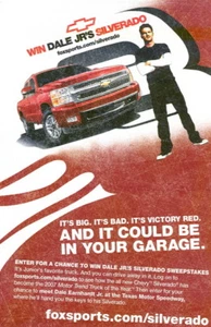 2007 Dale Earnhardt, Jr. Chevy Silverado NASCAR postcard - Picture 1 of 1