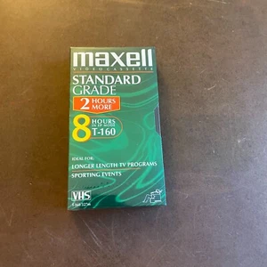 Maxell T-160 Blank Video Cassette SEALED Standard Grade 8 Hours - Picture 1 of 2