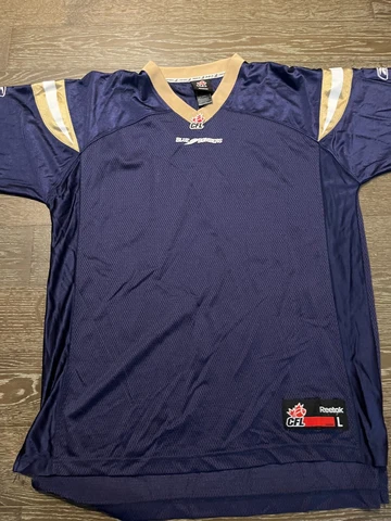 VTG Reebok Winnipeg Blue Bombers CFL Jersey mens size L EXCEL COND BLANK Cover