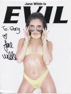 Foto autografiada de actriz adulta de Jane Wilde de 8,5"x11" desnuda con certificado de autenticidad WWE7-41 DESNUDOS - Imagen 1 de 2