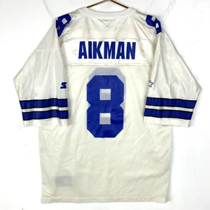 Vintage Dallas Cowboys Starter Jersey Size XL White Nfl Troy Aikman 90s - Picture 1 of 5