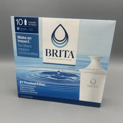 Brita Replacement Pitcher Filters - 10 Pack 987554 Genuine OEM Standard OB03 NEW - Image 1 of 4