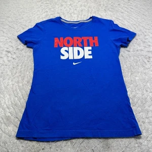 Nike Chicago Cubs T-Shirt Blau North Side Kurzarm Slim Fit Damen Größe M - Bild 1 von 12