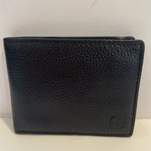 Cartera plegable Swiss Gear de cuero negra para hombre - Imagen 1 de 7