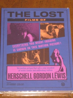 THE LOST FILMS OF HERSCHELL LEWIS w/Limited Ed SLIPCOVER (Blu-Ray) VINEGAR: NEW! - Image 1 of 4