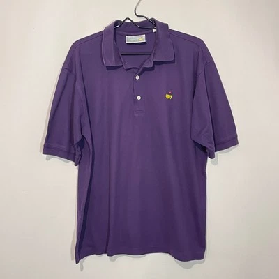 Camisa polo de golf Master's para hombre grande púrpura manga corta Augusta National Shop Foto 1 de 4