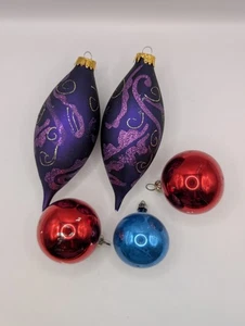 Vintage Glaskugeln Christbaumschmuck Hängedeko  - Bild 1 von 8