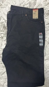 Levi’s Damen 501 Original Fit Schwarz Denim Jeans 54x29 Big & Tall Stretch Neu - Bild 1 von 12