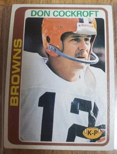 1978 Topps Don Cockroft Cleveland Browns #33 - Bild 1 von 2