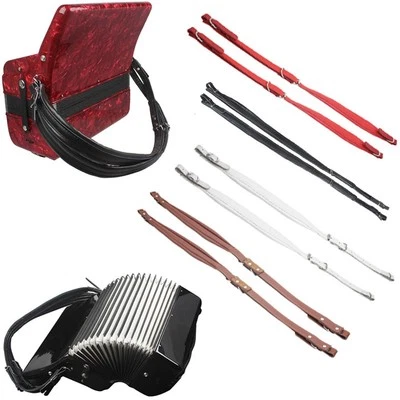 1 Pair Adjustable Soft-Leather Accordion Straps For 16-120 Bass Accordions - Image 1 of 4