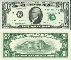 FR. 2018 C $10 1969 Federal Reserve Note Philadelphia C-A Block Gem CU - Picture 1 of 3