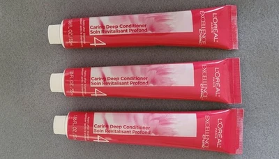 LOREAL EXCELLENCE Creme Caring Deep Conditioner--Lot of 3/1.86 Fl. OZ. ea New! - Image 1 of 4
