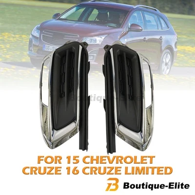Left Right Front Bumper Fog Light Cover For 15 Chevrolet Cruze 16 Cruze Limited Foto 1 de 4