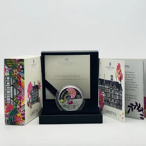 2025 Royal Mint 150 Years Of Liberty Silver Proof Colour £5 Five Pounds Coin - Picture 1 of 4