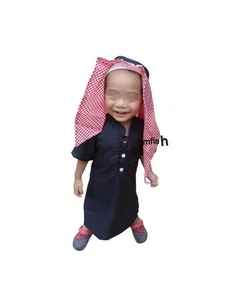 kid's jubba cotten Muslim Islamic Jubba Kaftan Arab combo black and white - Picture 1 of 9