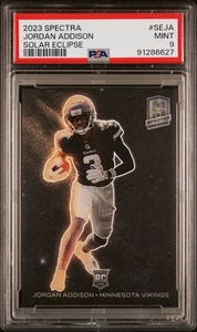 Jordan Addison 2023 Panini Spectra Solar Eclipse RC SSP PSA Mint 9! Vikings - Picture 1 of 2