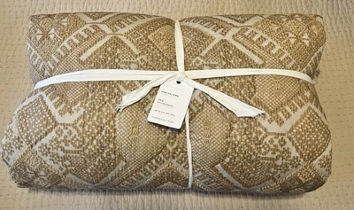 Pottery Barn FEZ COURTEPOINTE REVERSIBLE IKAT QUILT YELLOW ~King/Cal King NEW - Image 1 of 3