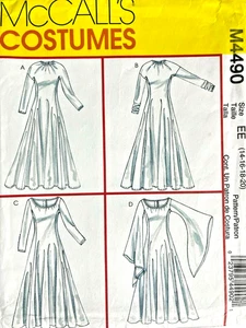 McCall's Misses Mittelalter Renaissance Kostüm Muster M4490 Größe 14-20 UNGESCHNITTEN - Bild 1 von 2