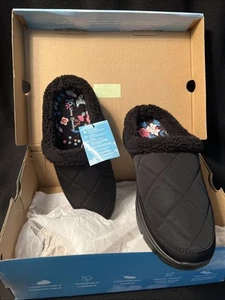 Scarpe pantofole Vera Bradley Cloud donna 8 nere floreali supporto arco lavabili - Foto 1 di 9