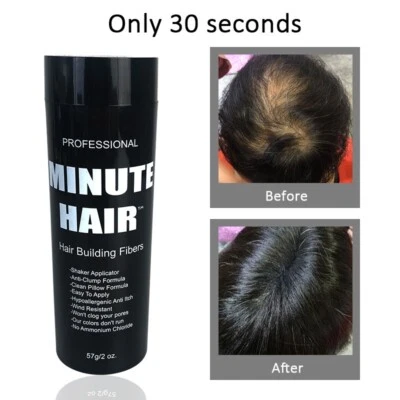 Minute Hair Building Fibers 57 GRAM FULL BOTTLE Hair Loss Cover Up Concealer - Image 1 of 4