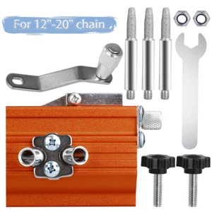 Chainsaw Chain Sharpener Jigs Kit Sharpening Stone System Patio Lawn Tools Saws - Picture 1 of 7