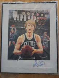Larry Bird Autographed Limted Edition Lithograph. 22"x 29". COA. Custom Framed. - Picture 1 of 6