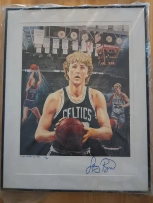 Litografía autografiada por Larry Bird edición limitada. 22"x 29". Certificado de autenticidad. Enmarcado personalizado. Foto 1 de 4