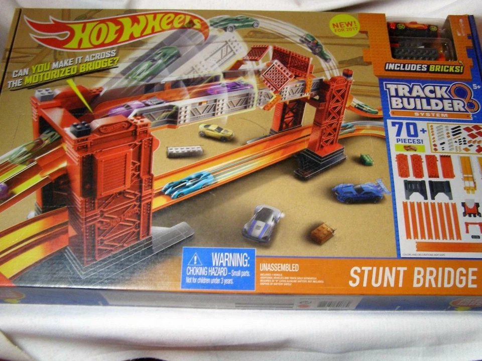 Mattel Hot Wheels Track Builder Stunt Bridge Kit #DWW97 Motorized Car Racing NEW - Image 1 of 1
