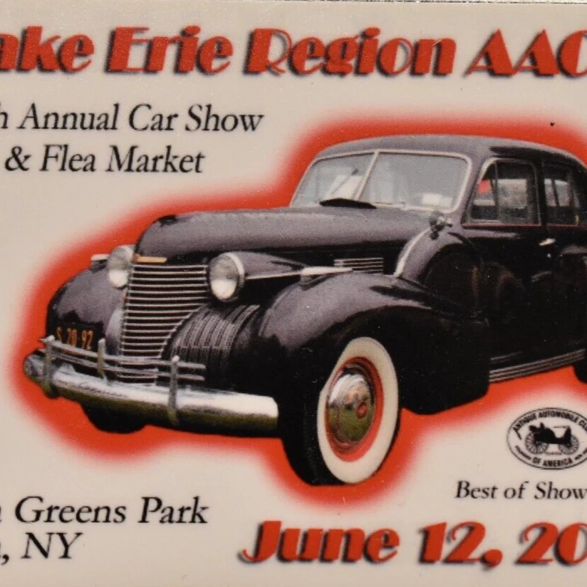 2016 Lake Erie Antique Car Show Meet AACA Elma Greens Park New York Plate - Image 1 of 3