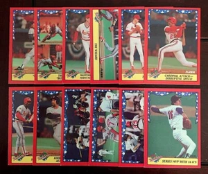 Juego de 12 cartas Serie Mundial 1987 gemelos vs. cardinales de 1988 Fleer Factory Set - Imagen 1 de 1