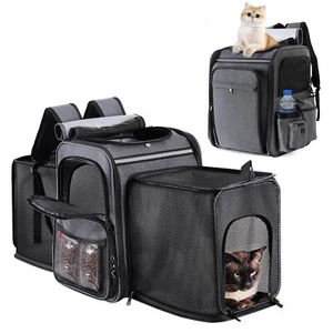 Cat Backpack Carrier,Double Side Expandable Cat Carrier Backpack,Dog Carrier ... - Picture 1 of 6