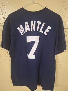 Nike #7 New York Yankees Mickey Mantle Hall of Fame Jersey T-Shirt XL - Picture 1 of 4