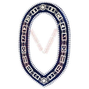 Freimaurer Blaue Loge Arbeitsgeräte Freimaurer Kette Halsband mit Strasssteinen - Bild 1 von 6