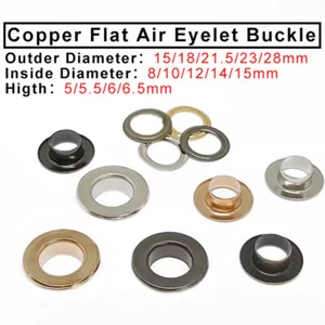Copper Eyelet with Washer Leather Craft Repair Grommet 8mm/10mm/12mm/14mm/15mm - Picture 1 of 28