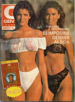Peru Gente - Stephanie Seymour Kathy Ireland rare cover by Marc Hispard - 1988 - Image 1 of 3
