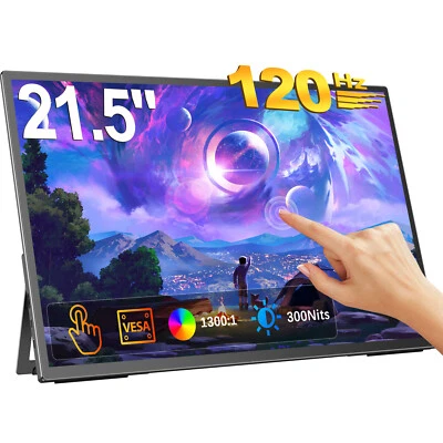 21,5" 120Hz Touchscreen Monitor 1080P USB-C HDMI Gaming für PS/Xbox/Laptop - Bild 1 von 4