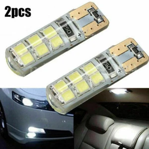 T10 194 W5W COB 2835 SMD 12LED Car CANBUS Super Bright License Light Bulbs White - Foto 1 di 13