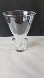 SIGNED MARKED STEUBEN ART GLASS 8" CRYSTAL VASE - Picture 1 of 8