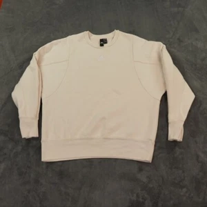 Adidas Sweatshirt Mens Large Tan Internal Studio Lounge Wonder White HI1390 - Picture 1 of 9