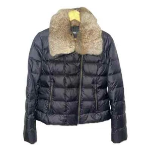 Tumi Puffer mit Kaninchenfell International NEU nie getragen schwarz, Polyester Gr. S - Bild 1 von 10