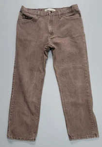 Lee Mens Jeans Size 38x30 Brown Regular Fit Straight - Picture 1 of 9