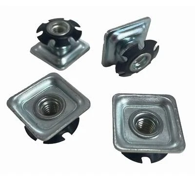 Paquete de 4 insertos de tubo cuadrado tipo estrella roscada 1" (OD) 5/16-18 roscas S71-325 Foto 1 de 4