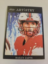 2022 Sage Artistry Black Bailey Zappe #100 Rookie RC - New England Patriots
