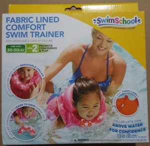 Girls Swim School Fabric Lined Comfort Swim Trainer Aid Vest Level 2 Pink Orange - Picture 1 of 1