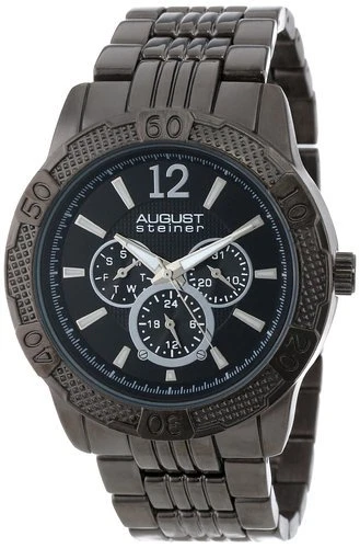 August Steiner Men's AS8058BK Quartz Multi-Function Sport Bracelet Watch $445 - Image 1 of 1