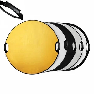 80cm 5 in 1 Photography Photo Light Mulit Collapsible Disc Reflector Handle 32" - Picture 1 of 12