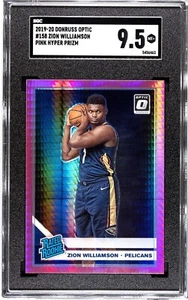 2019-20 Donruss Optic Zion Williamson Pink Hyper Prizm Rated Rookie #158 SGC 9.5 - Picture 1 of 2