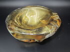 Gold flake & toffee Archimede Seguso Italian Murano art glass jelly mould bowl