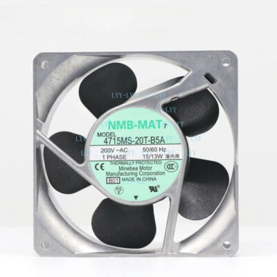 NMB-MAT 4715MS-20T-B5A fan AC 200V 15/13W 120*120*38mm Axial Cooling FAN - Image 1 of 3
